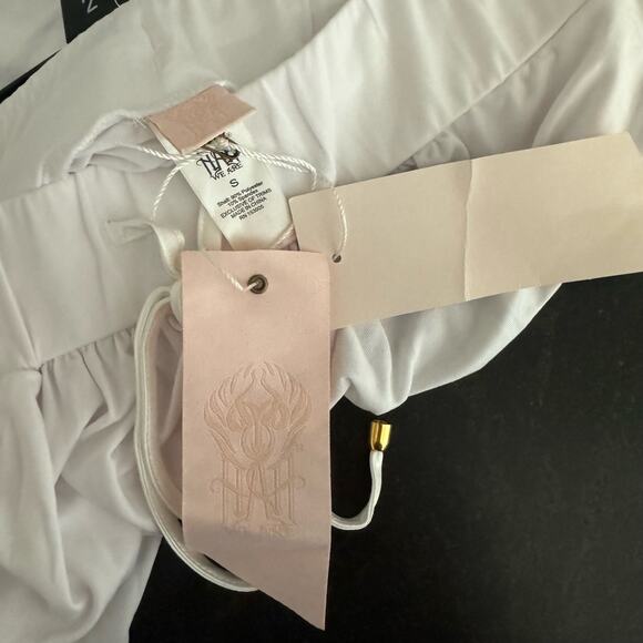 We are HAH x Free People High Slit Joggers in White - Picture 7 of 7